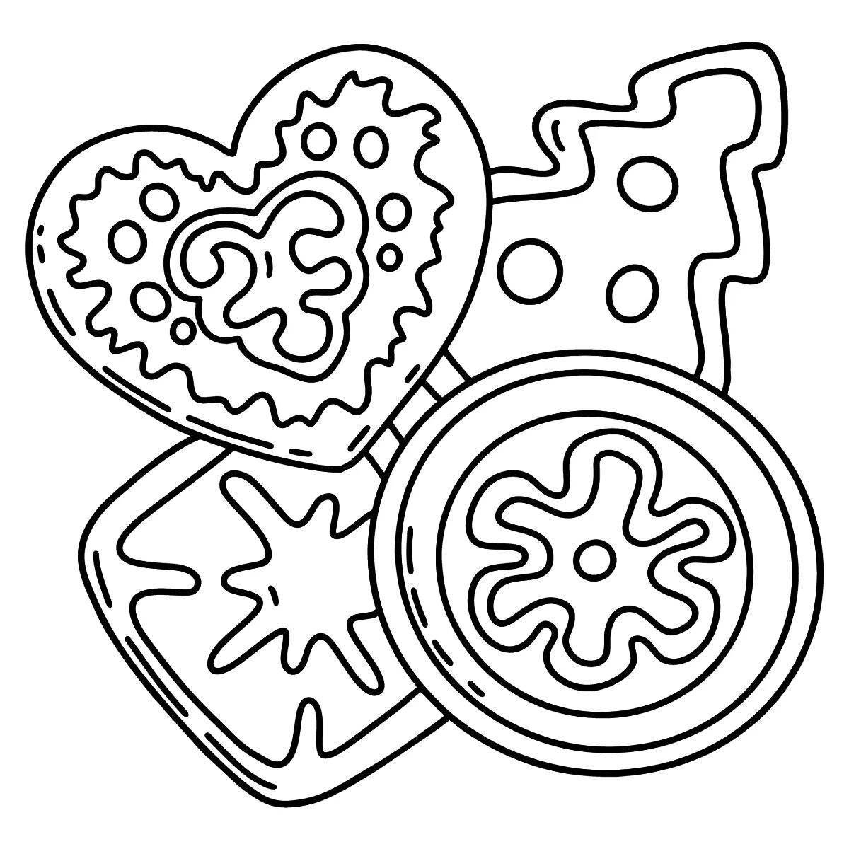 Coloring page holiday cookies