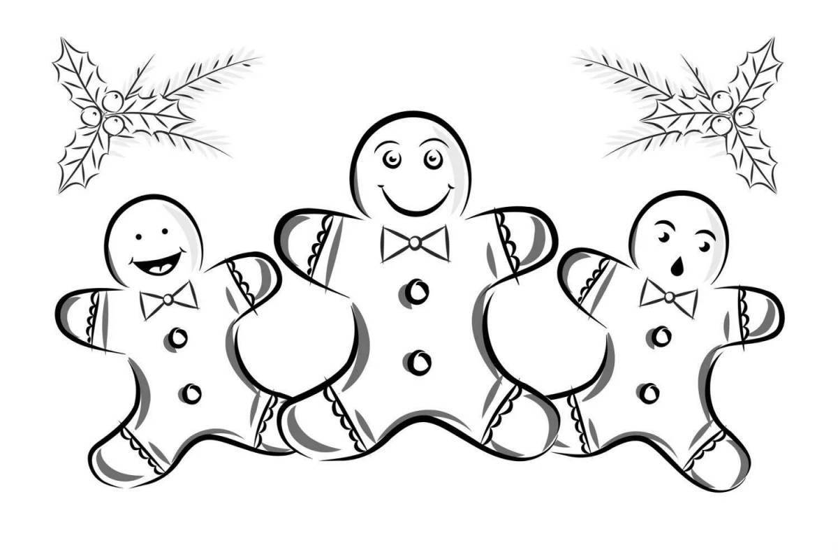 Sparkling Christmas cookies coloring page