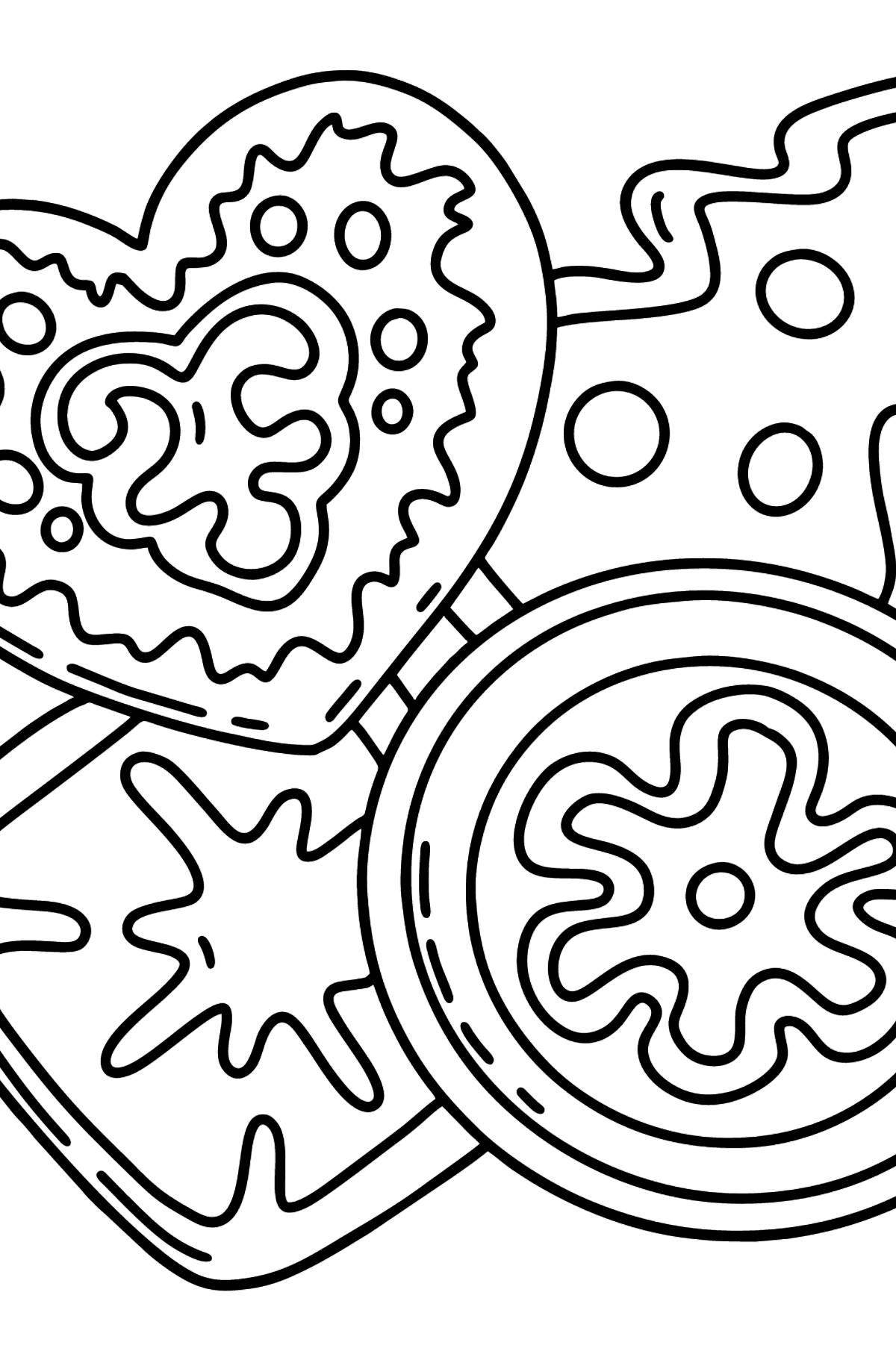 Playful Christmas cookie coloring