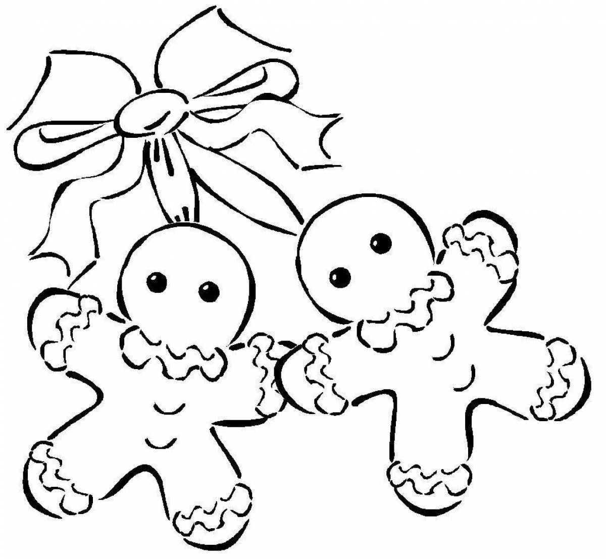 Adorable Christmas cookie coloring book