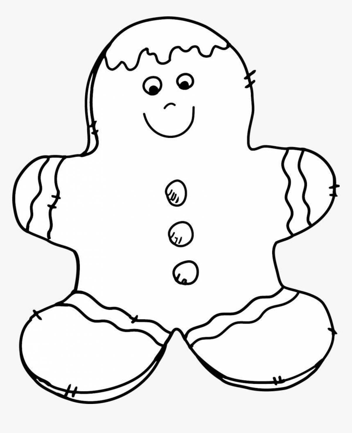 Coloring page adorable Christmas cookies