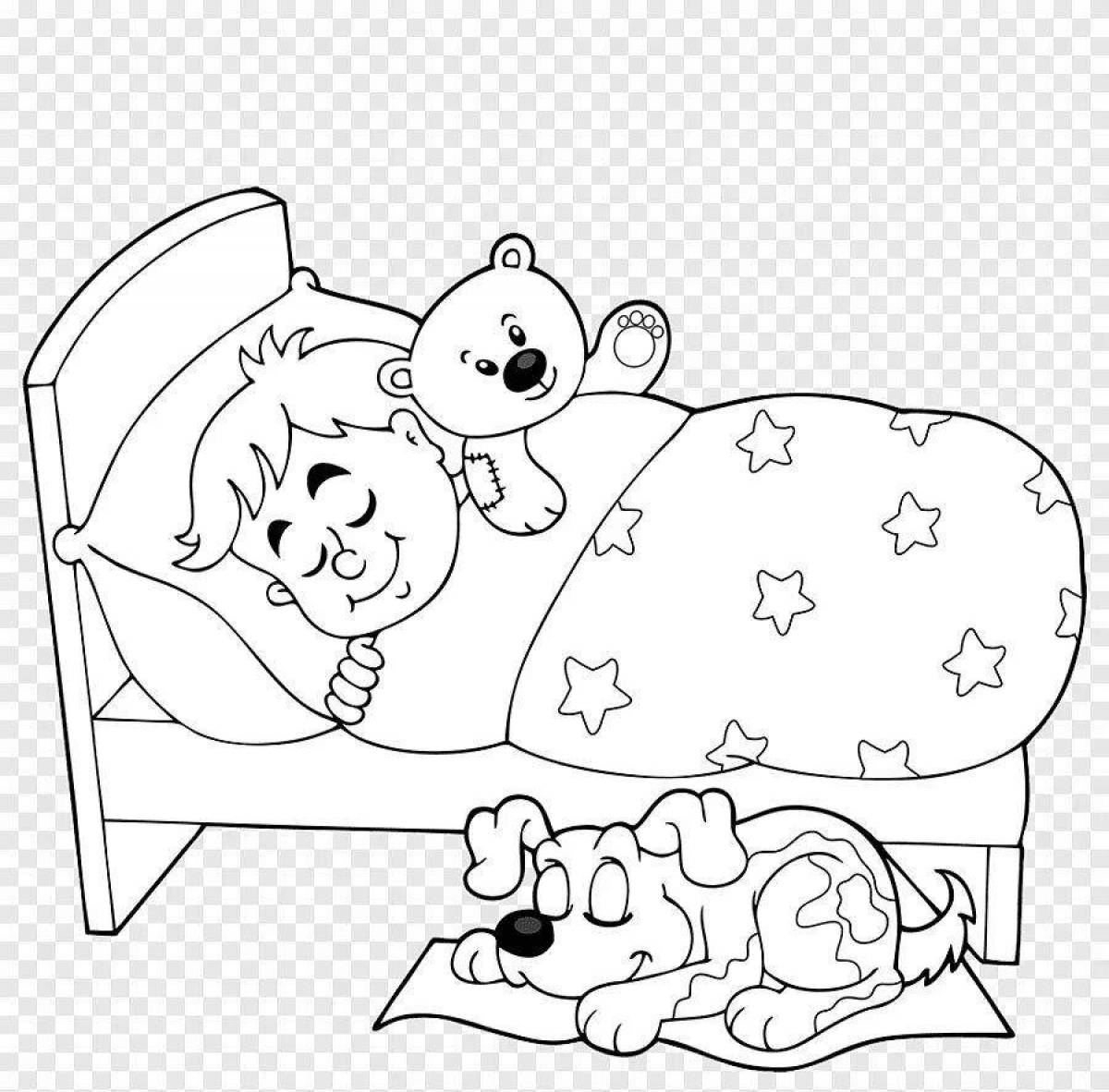 Sparkling crib coloring page