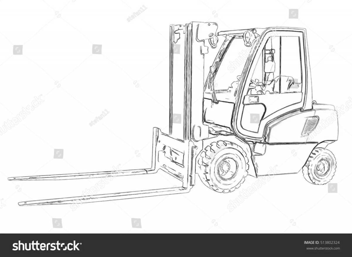 Coloring bright forklift