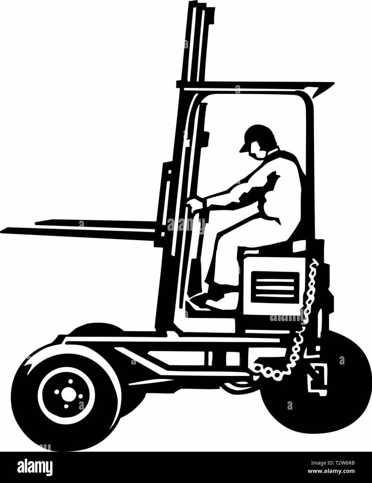 Charming loader coloring page