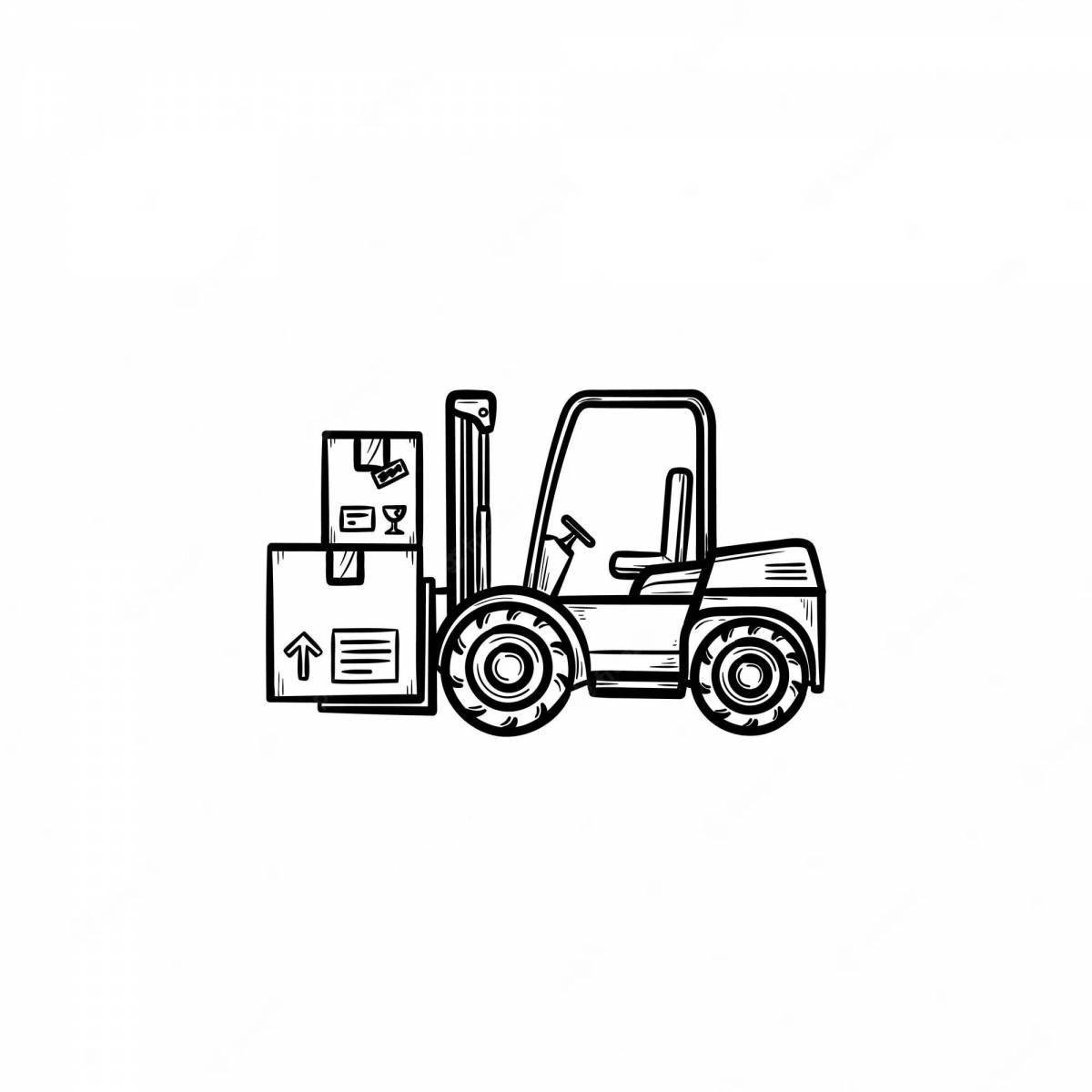 Coloring page spectacular forklift