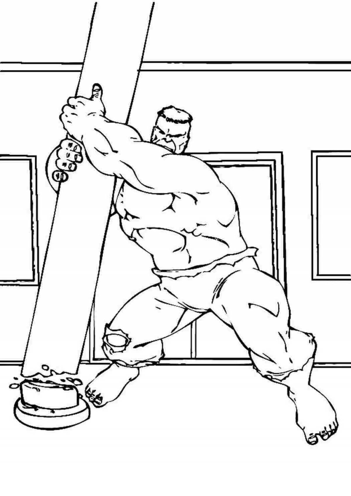 Shining hulk light coloring page