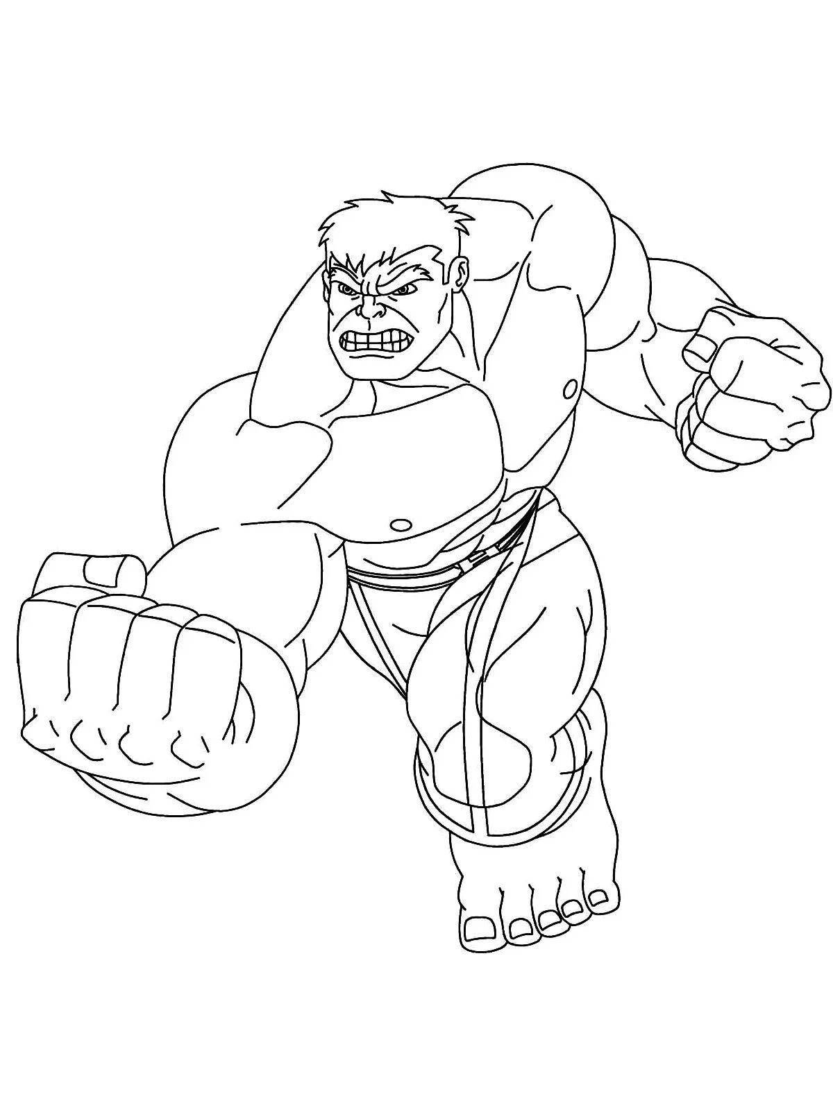 Hulk's amazing light coloring page