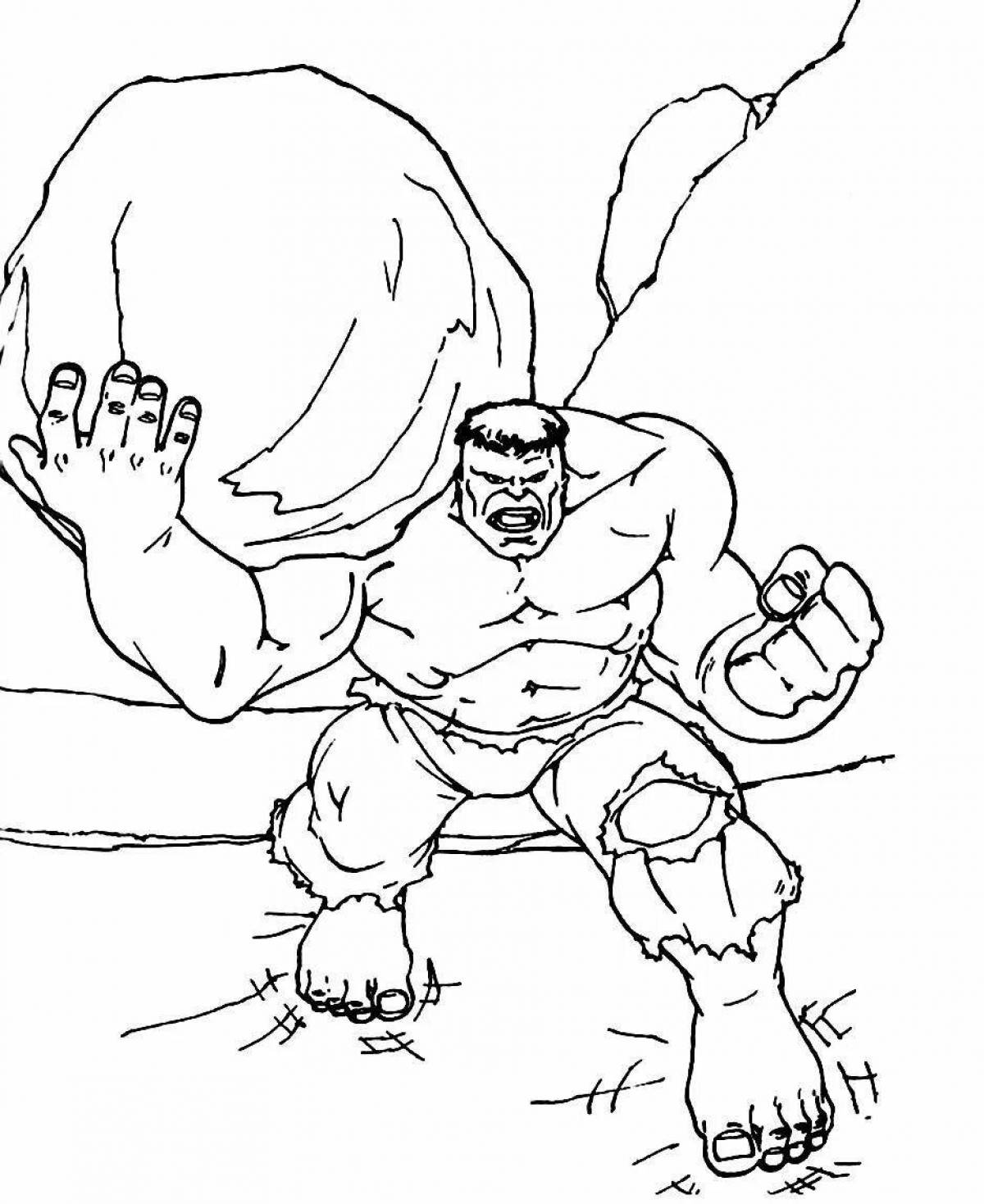 Exquisite hulk light coloring book