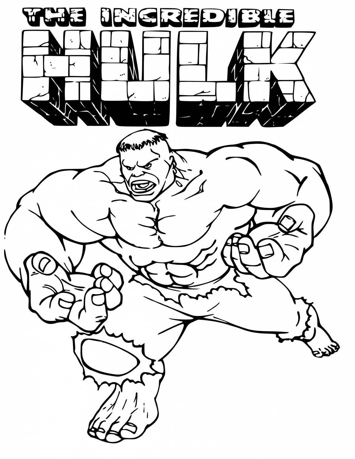 Coloring elegant hulk light