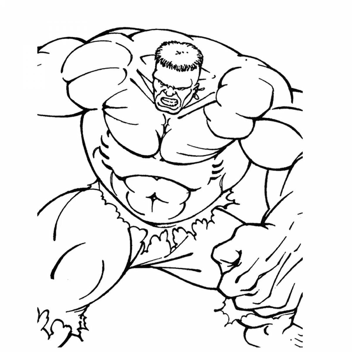 Hulk light coloring page