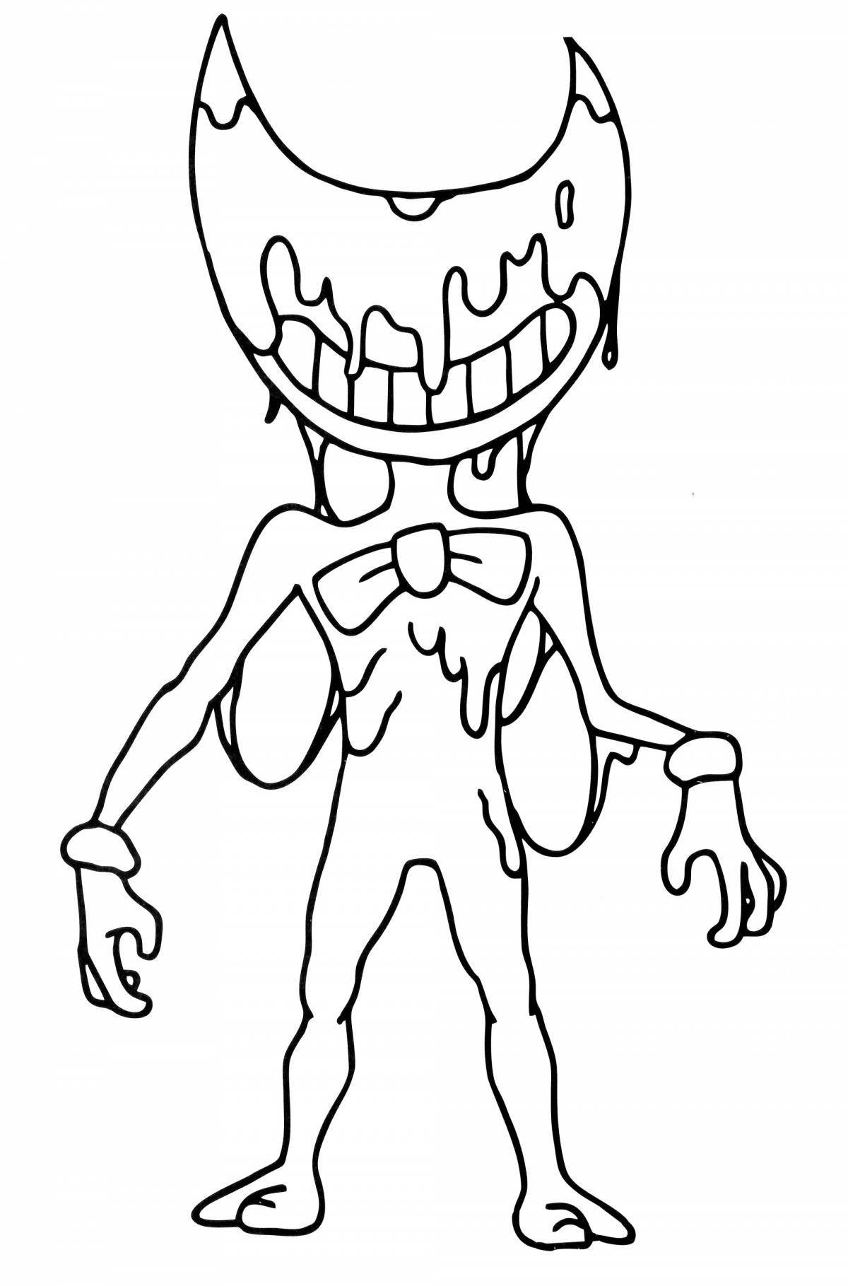 Bandy scary coloring page