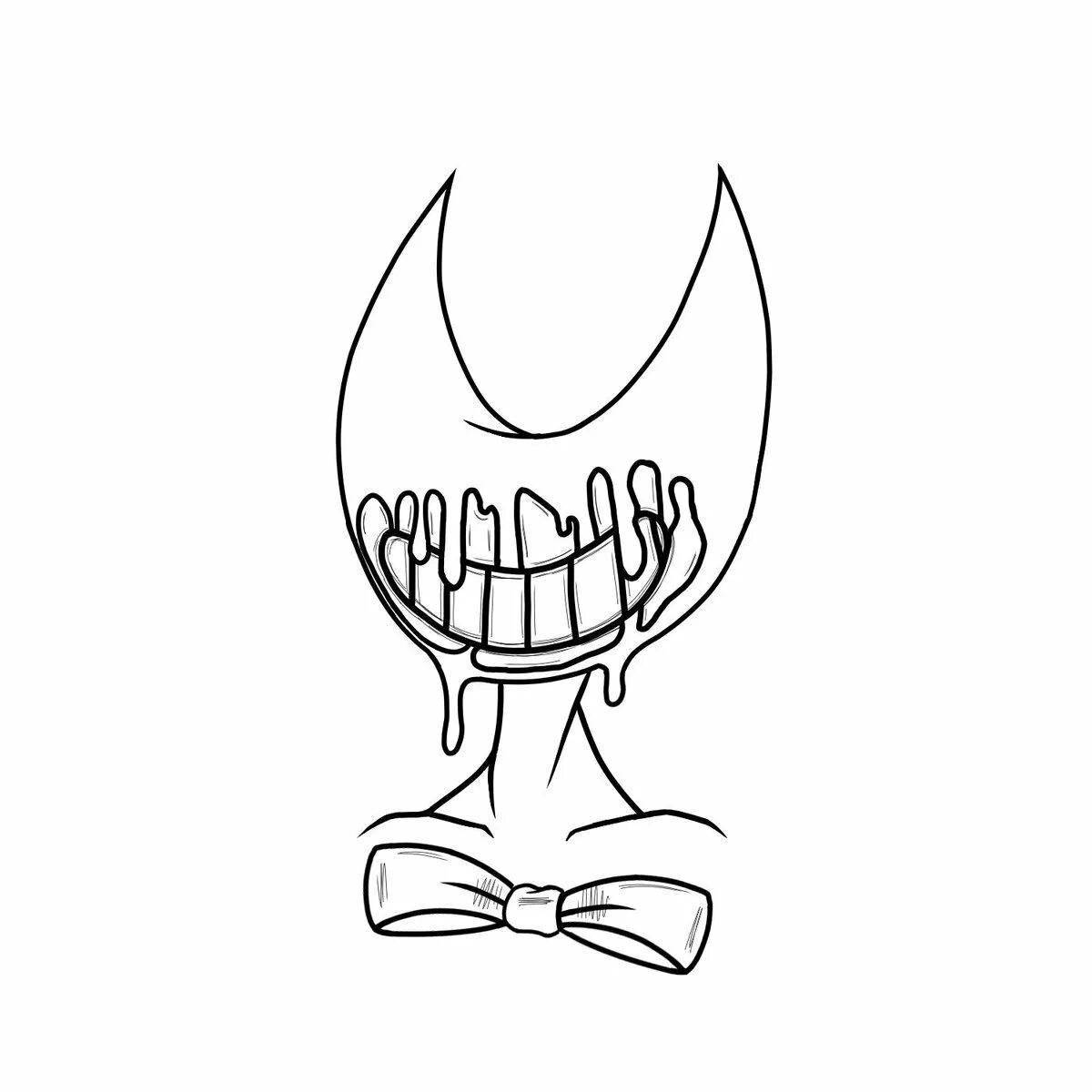 Sinister bendy coloring book