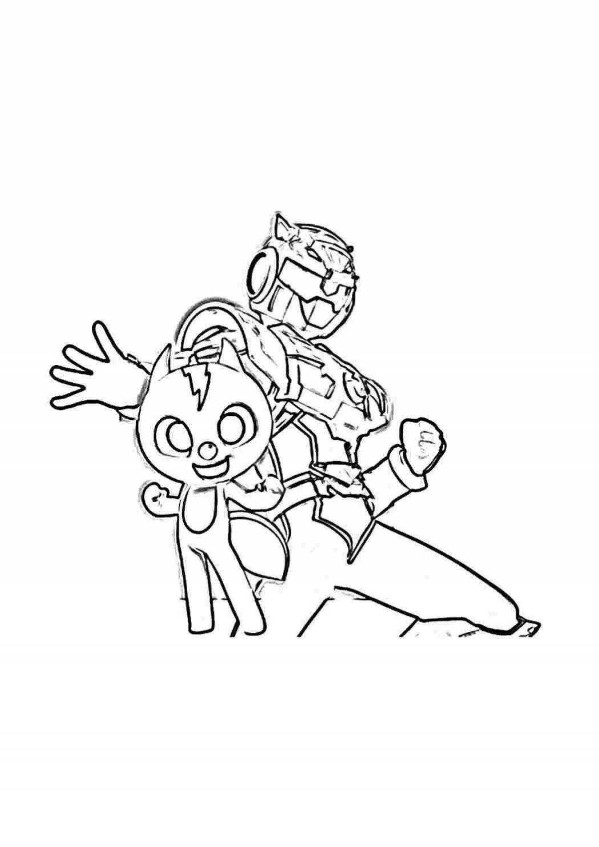 Animated coloring volt miniforce