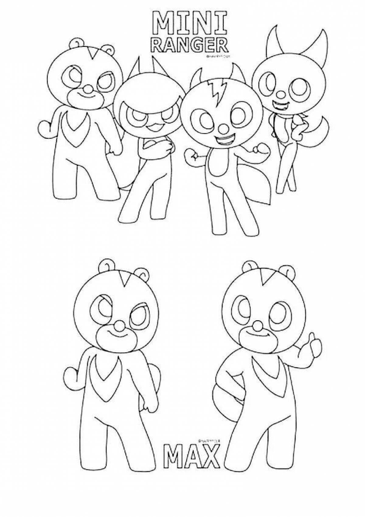 Charming volt miniforce coloring page