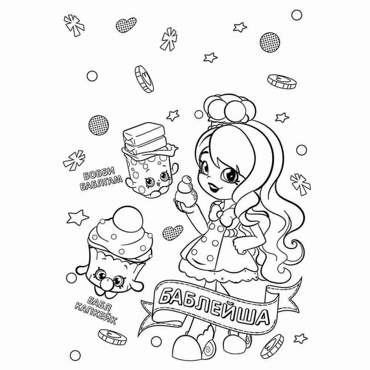 Sweet apple shopkins coloring page