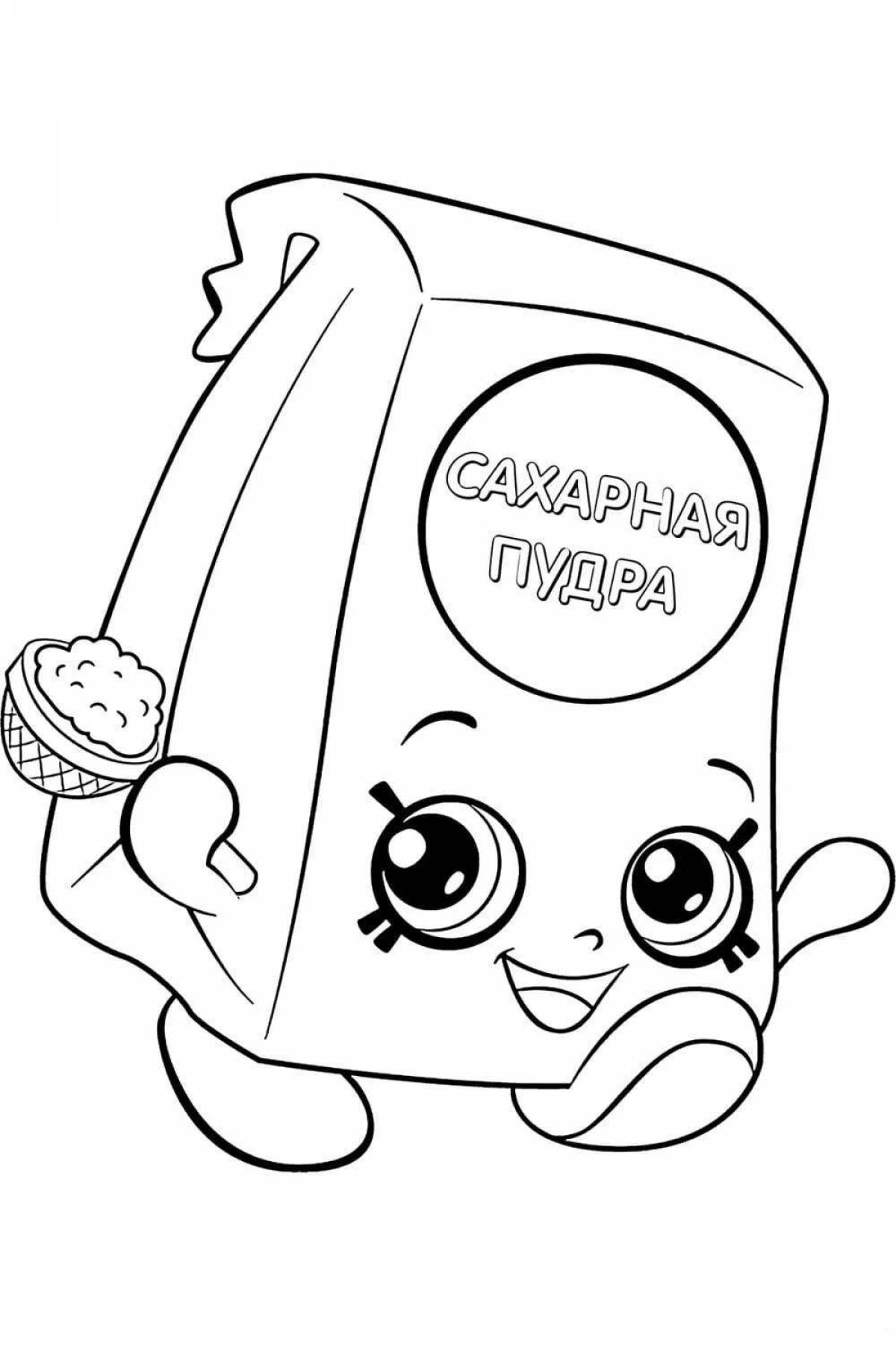 Shopkins shining apple coloring page