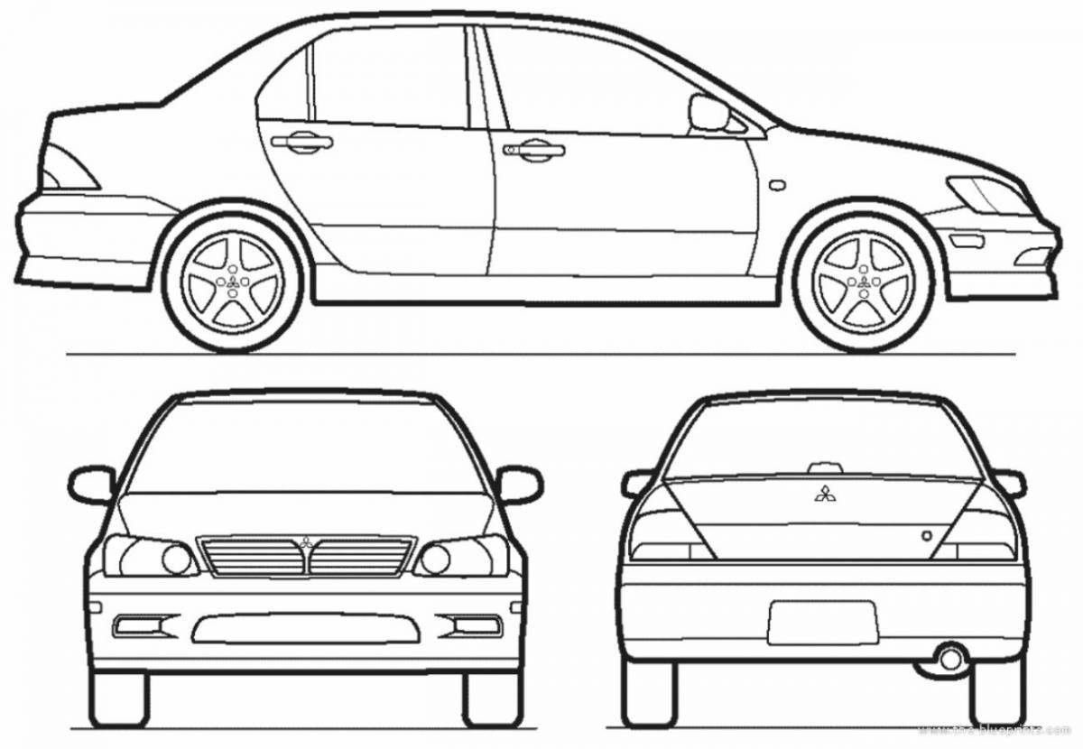 Рисунок мицубиси лансер