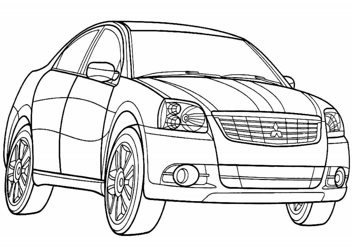 Мицубиси аутлендер нарисовать