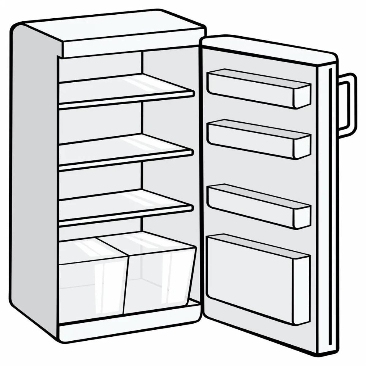 Холодильник нарисованный картинка