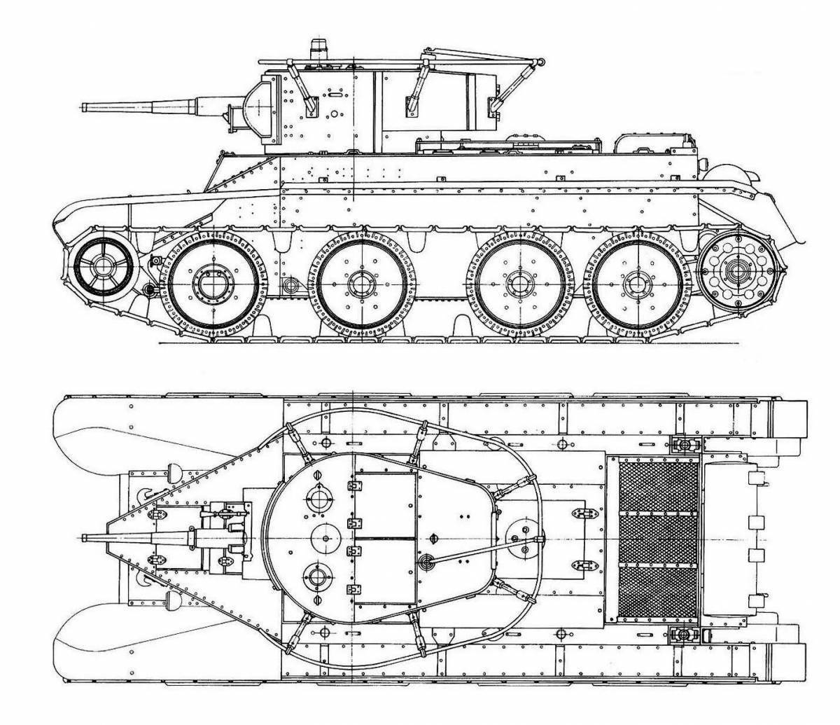 Бт 7 танк рисунок