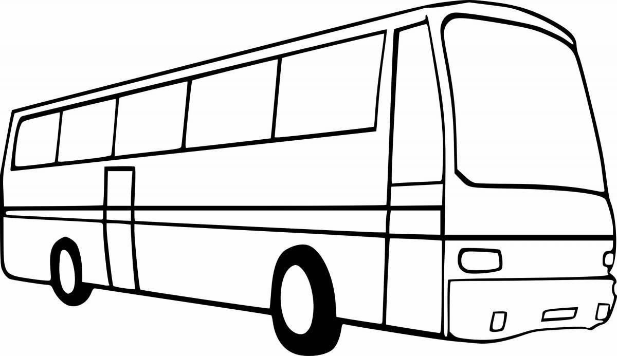 Coloring page funny bus