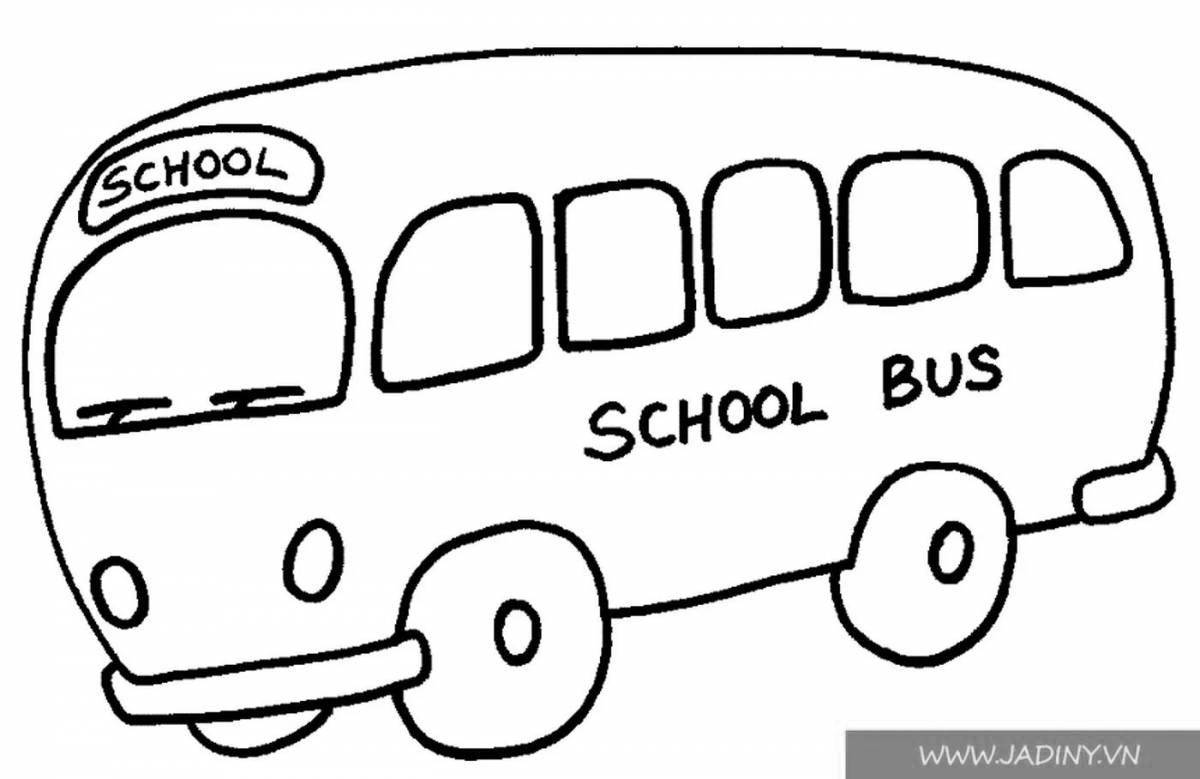 Great bus coloring page