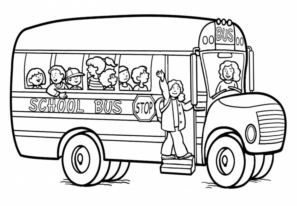 Coloring page sweet bus