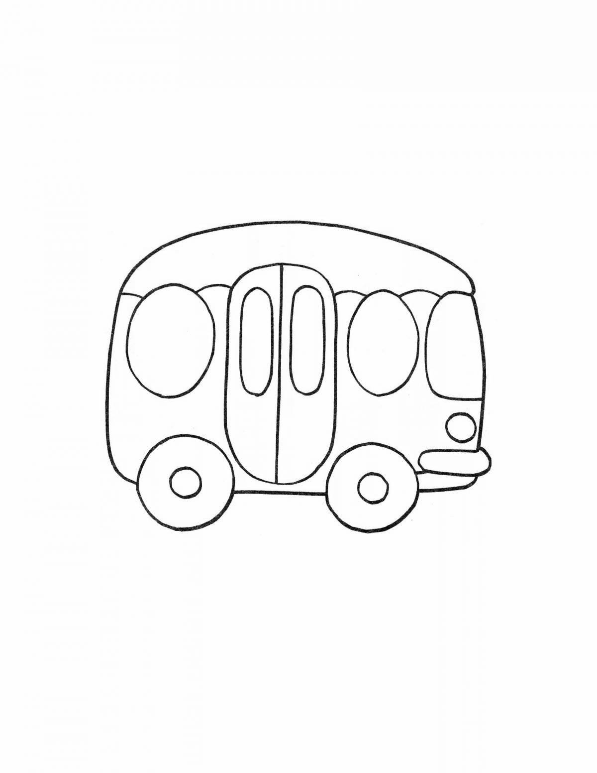 Flowering bus coloring page