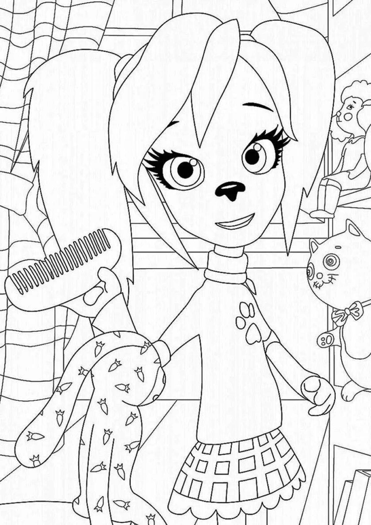 Adorable cartoon barboskin coloring book