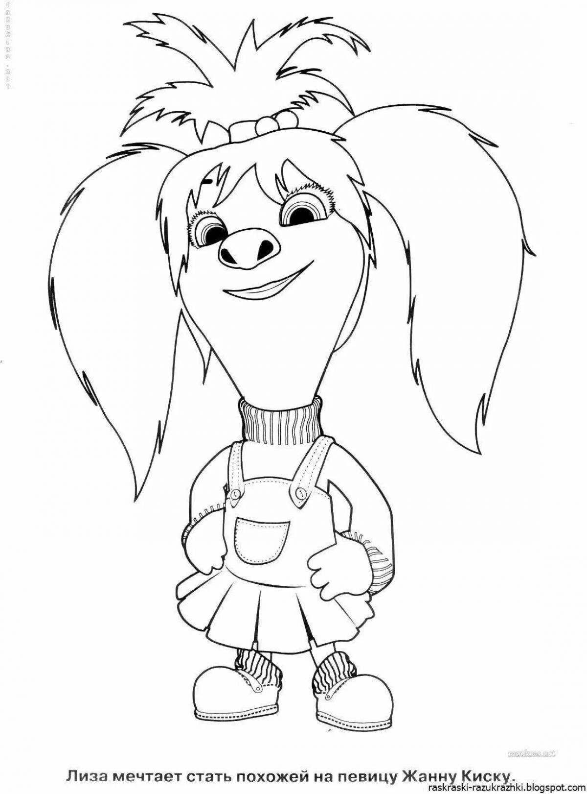Barboskin's shiny cartoon coloring pages
