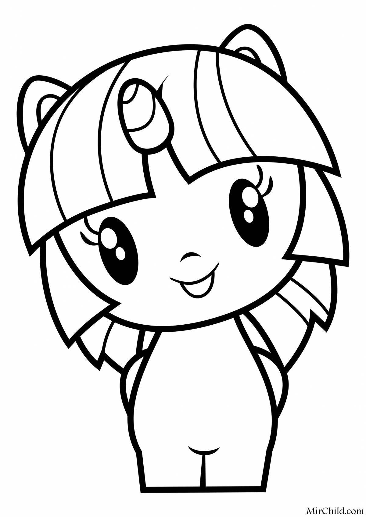 Playful pony coloring page for kids