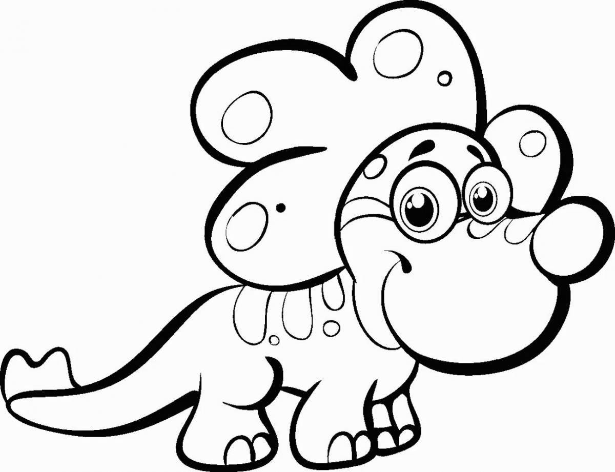Bright coloring pages with large animals