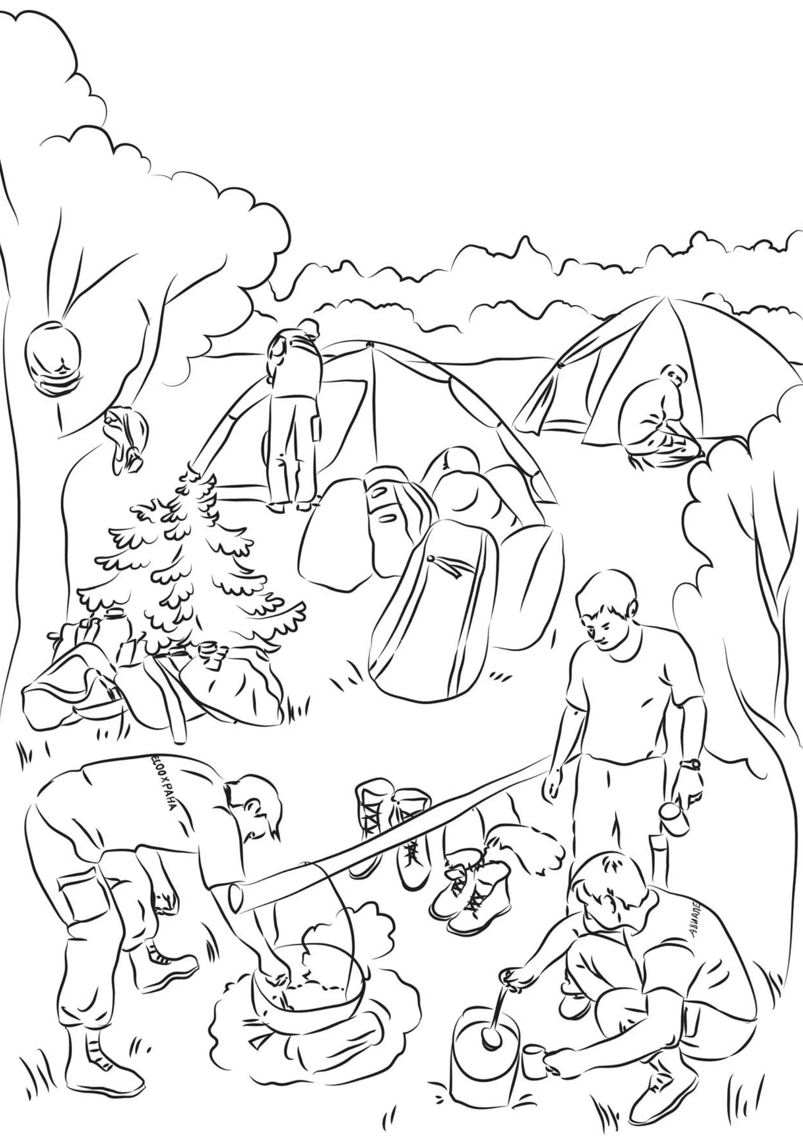 Glorious forest fire coloring page