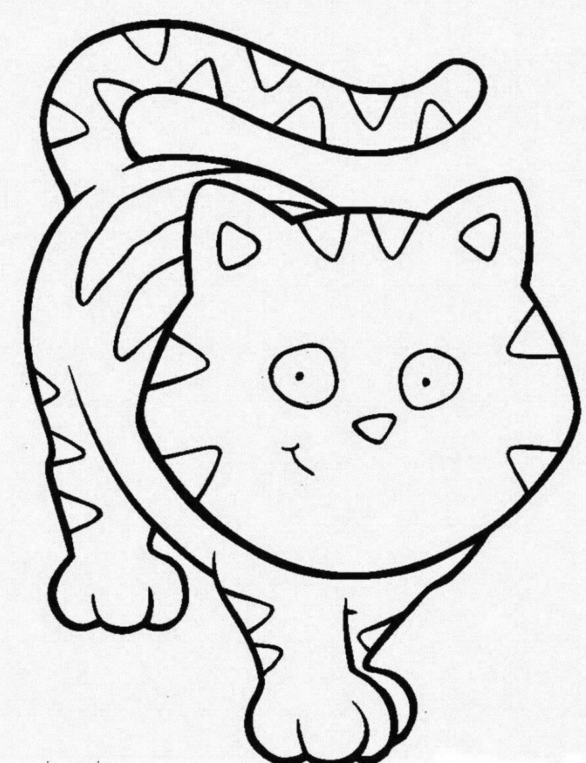 Coloring page graceful big cat