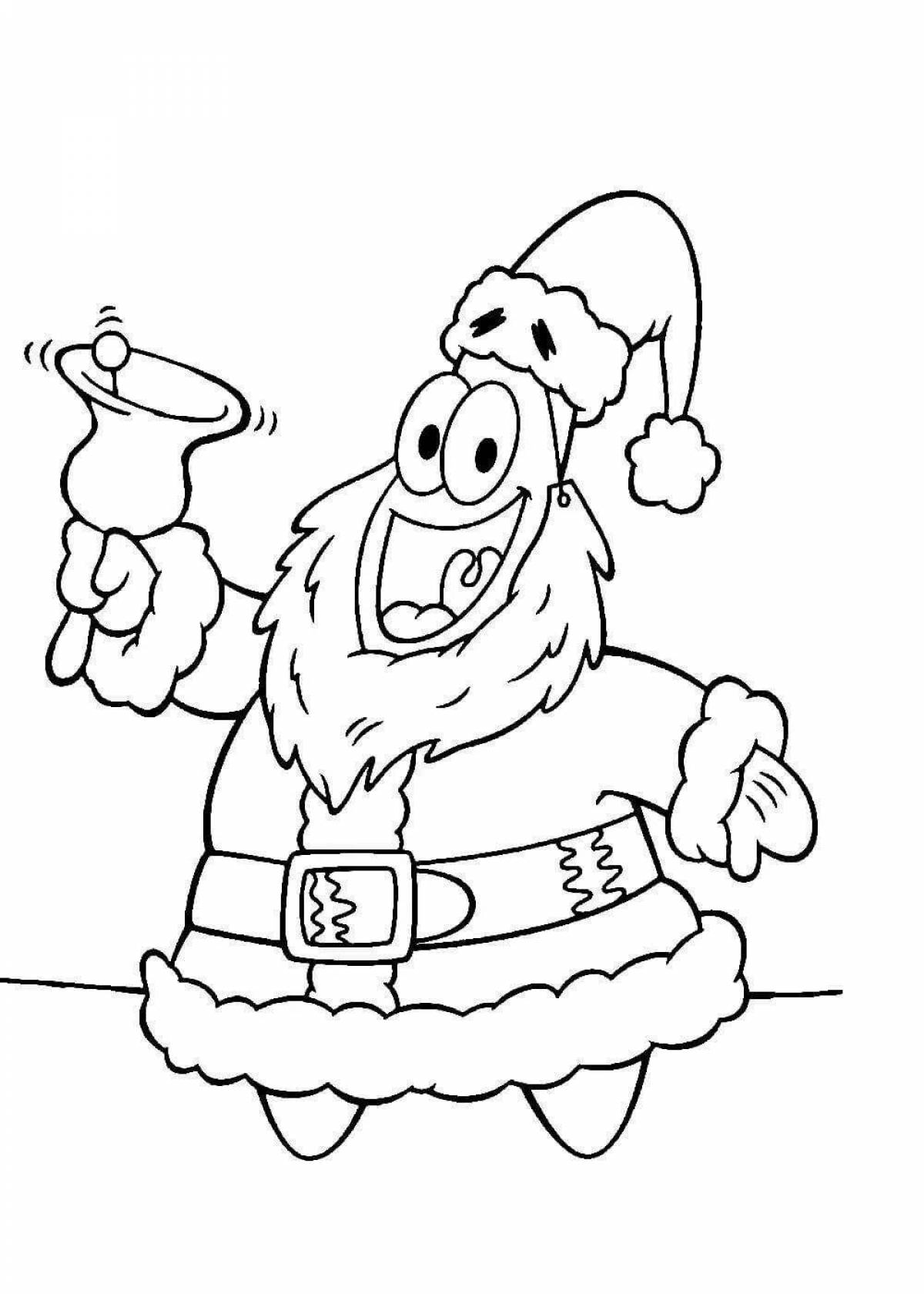 Colorful cool Christmas coloring book