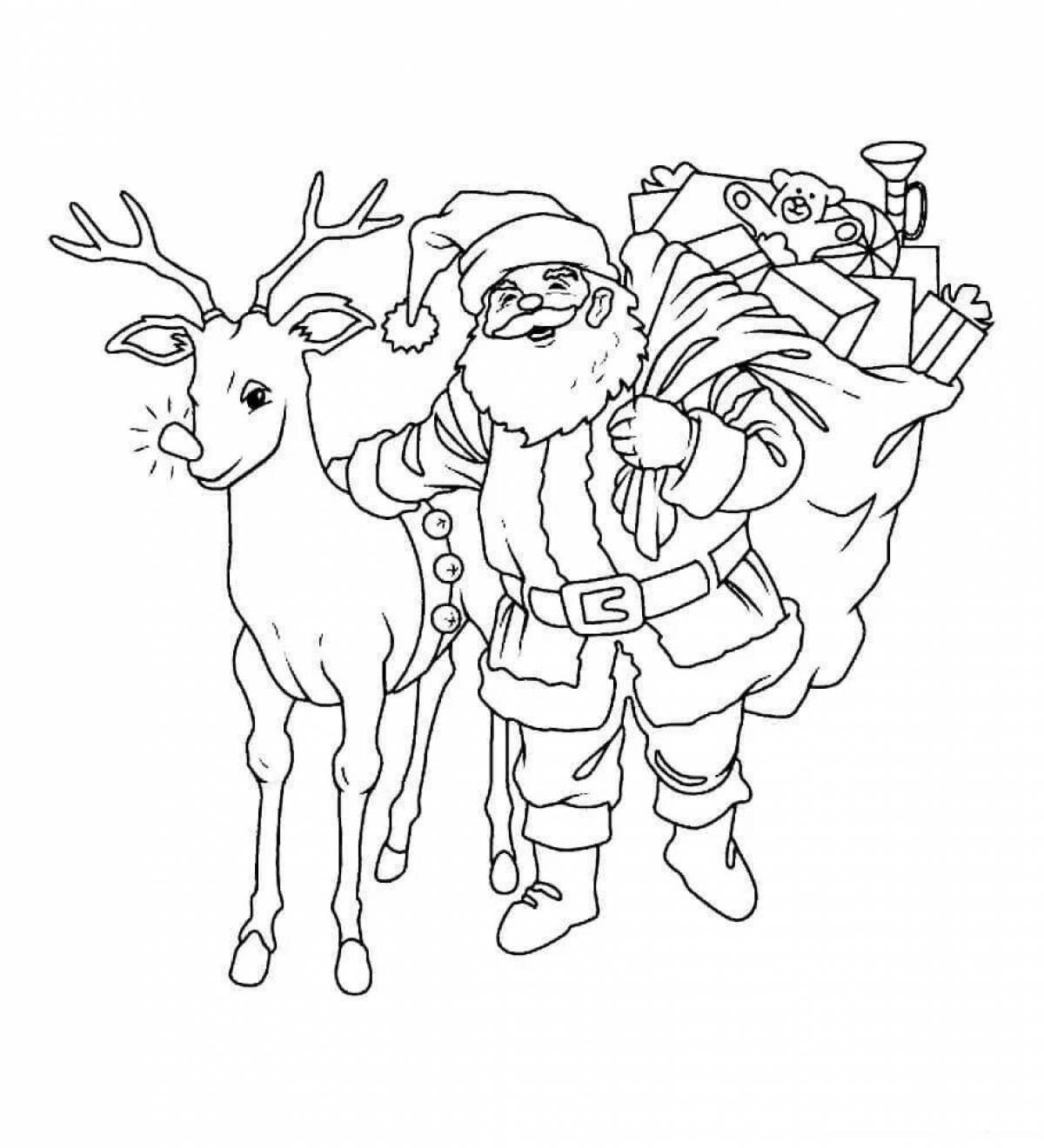 Exciting cool Christmas coloring book