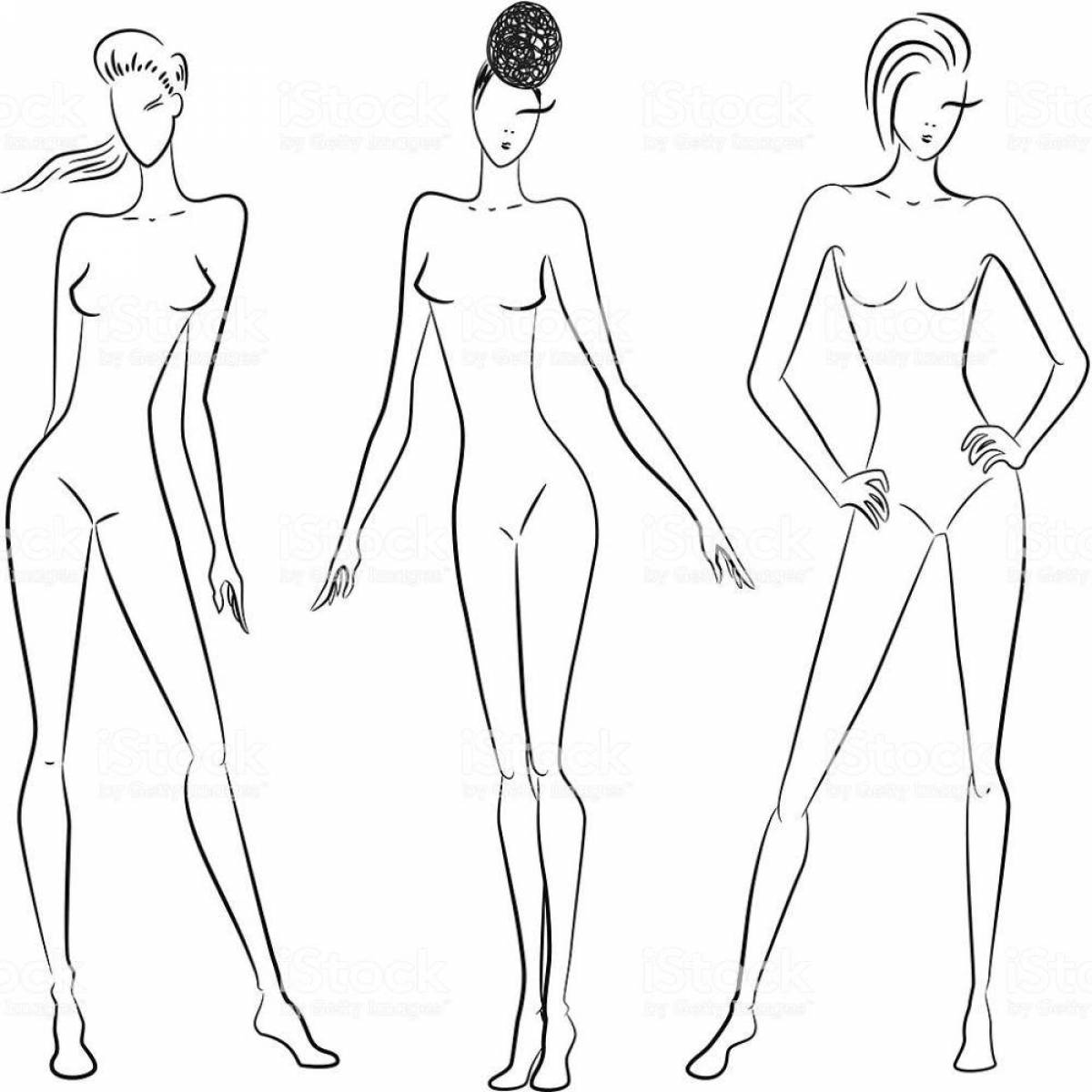 Angel coloring girl figurine