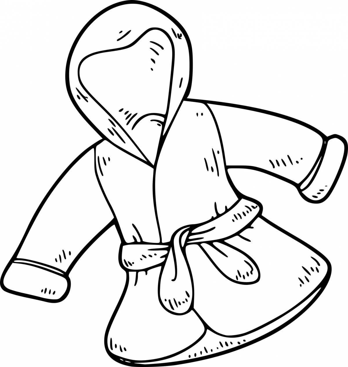 Intriguing home clothes coloring page