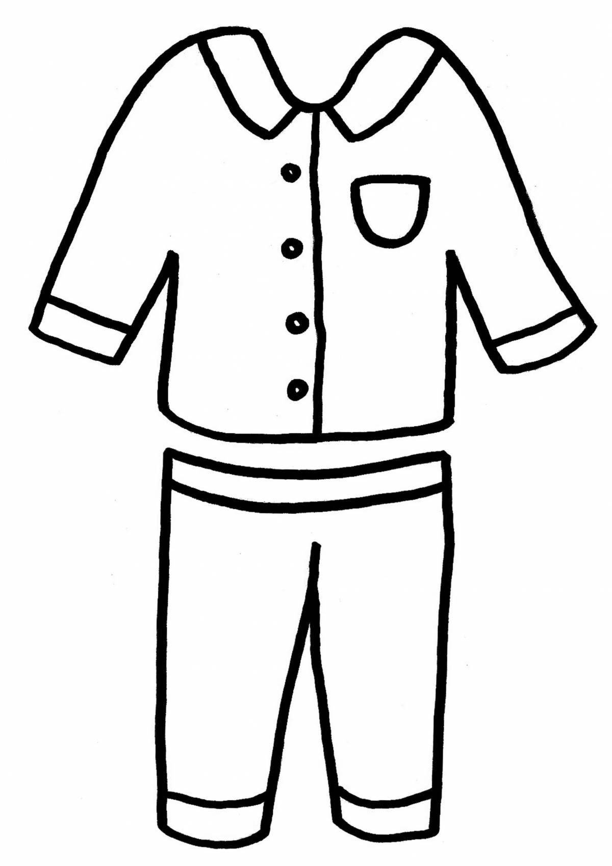 Coloring page fascinating home clothes