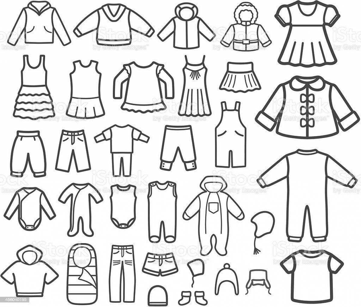 Coloring page spectacular home clothes