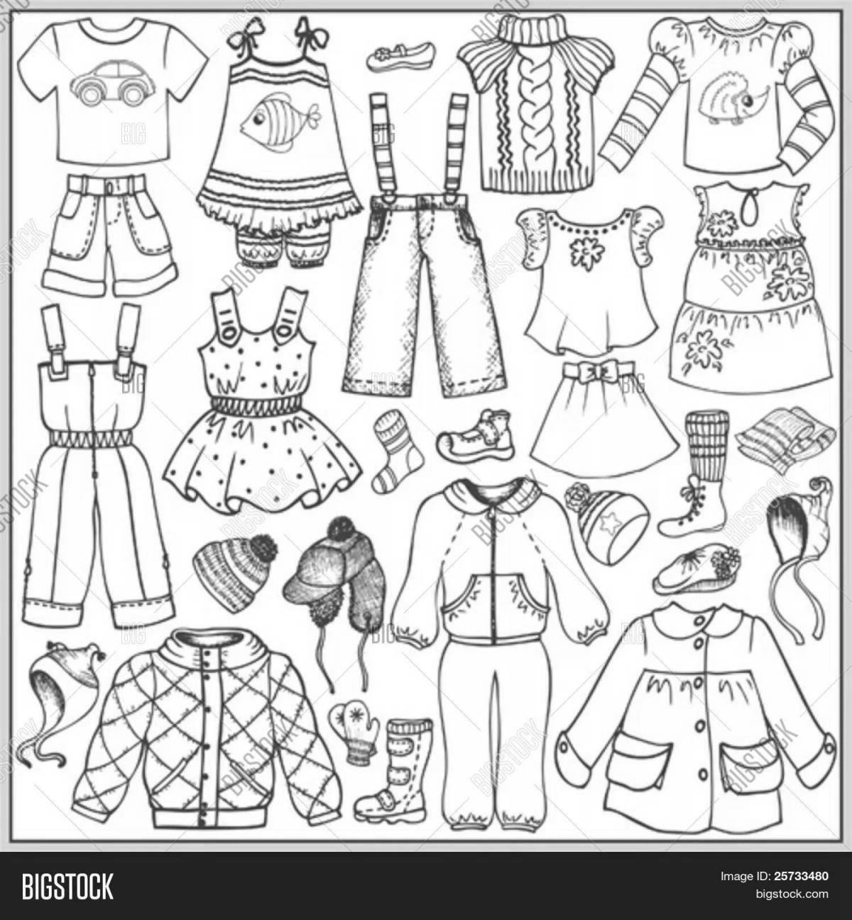 Coloring page wonderful home clothes