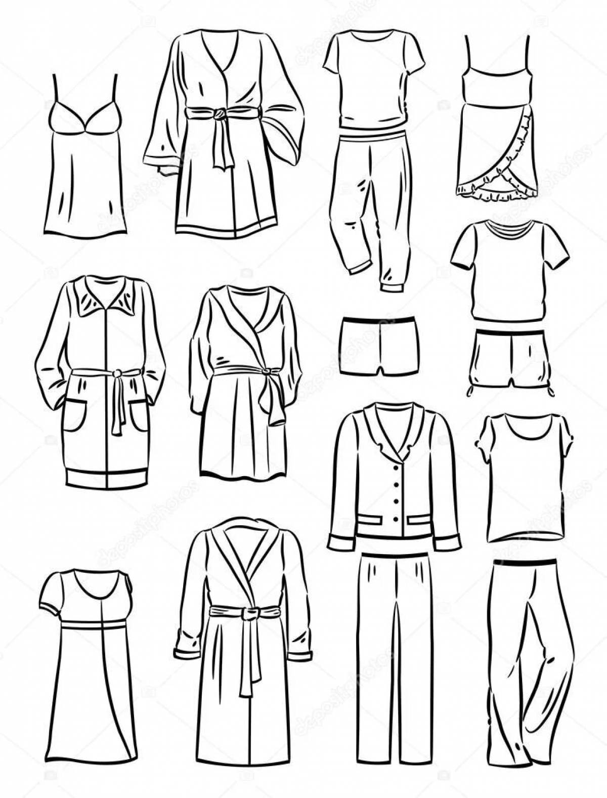 Эскизы разных видов одежды