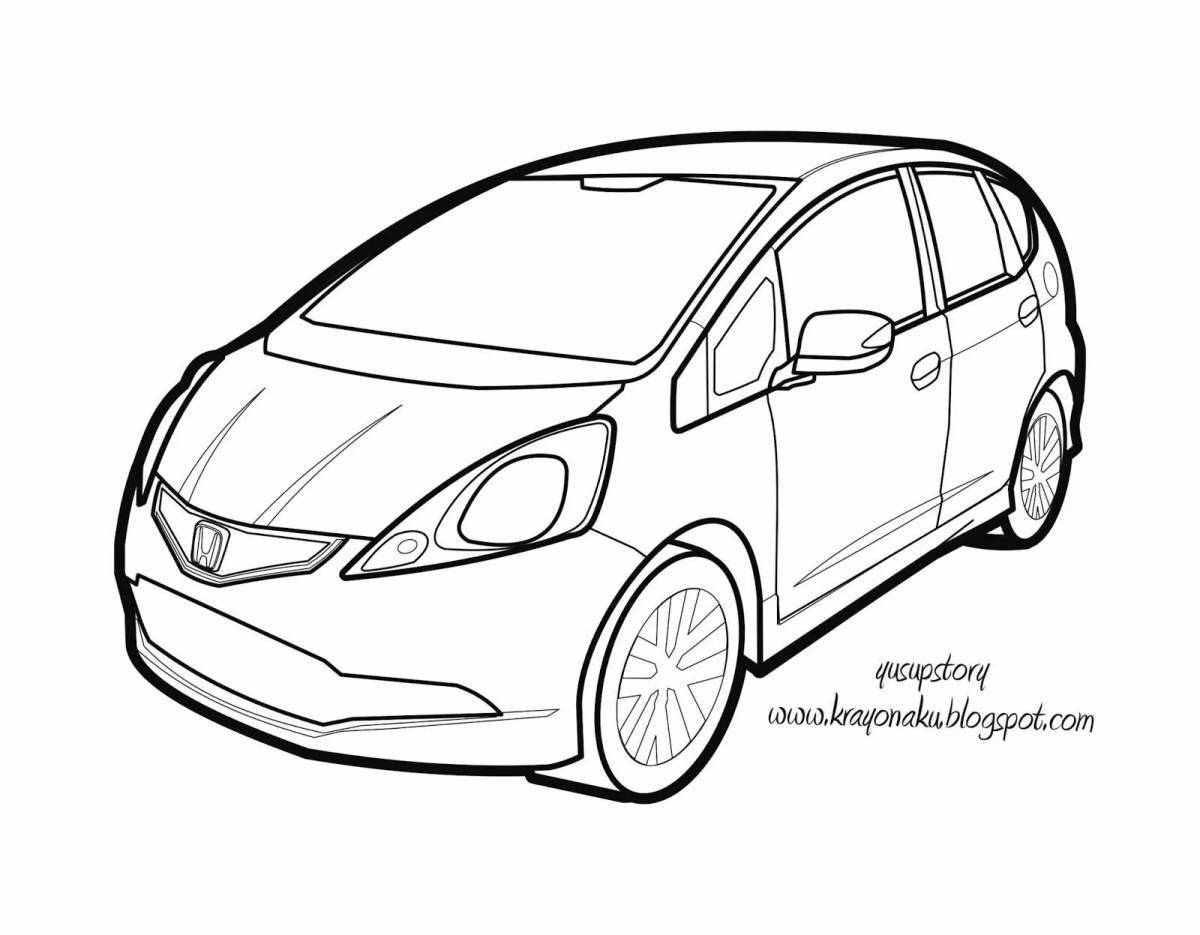 Exciting honda car coloring