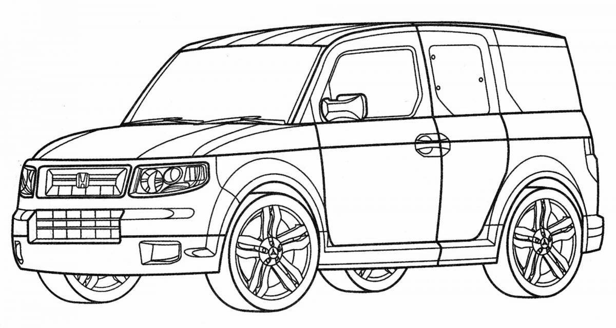 Colouring amazing honda car