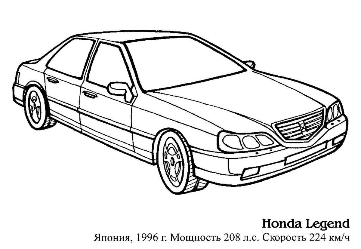 Colouring smooth honda car