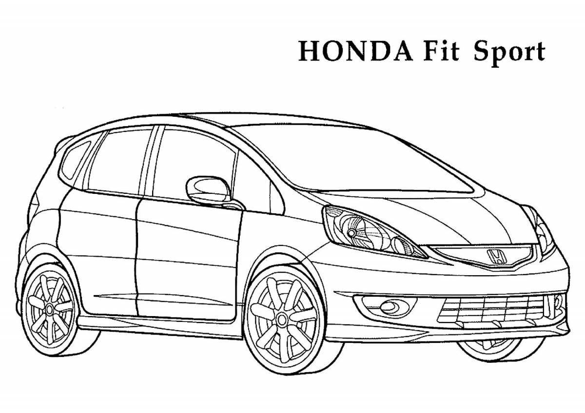 Замысловатая раскраска автомобиля honda