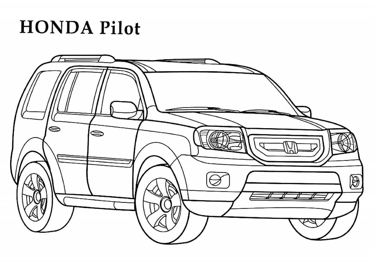 Colouring complex honda car