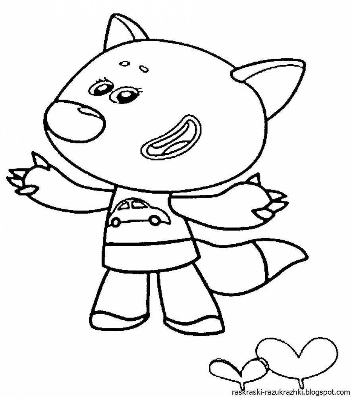 Tiny bear coloring page