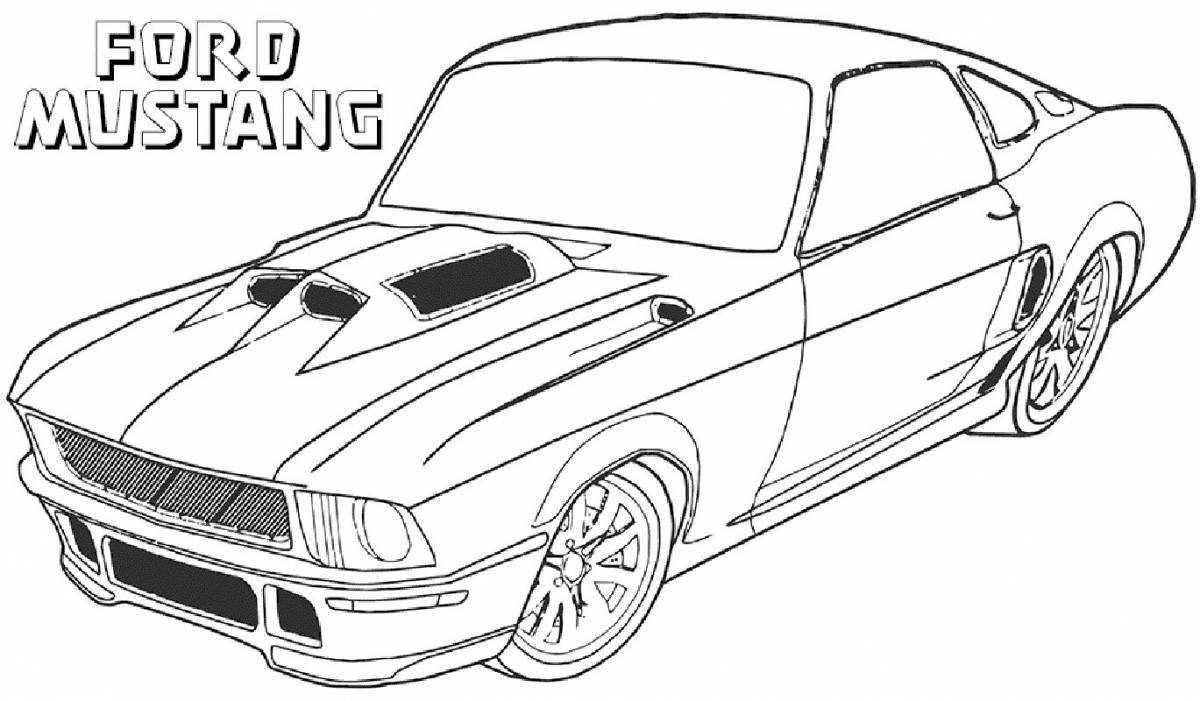 Fast and furious 9 colorful coloring page