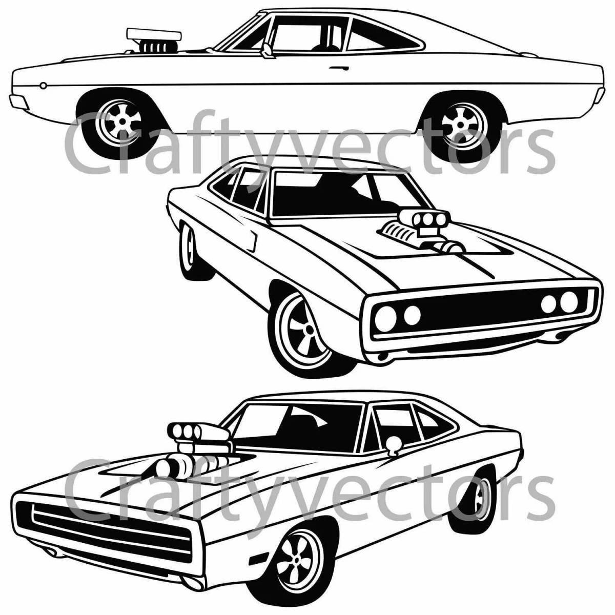 Fast and Furious 9 Incredible Coloring Page